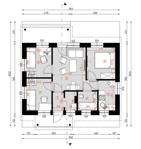 Projekt domu D23 Marcin