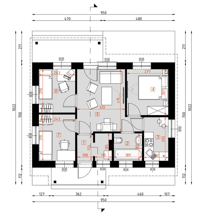 Projekt domu D23 Marcin