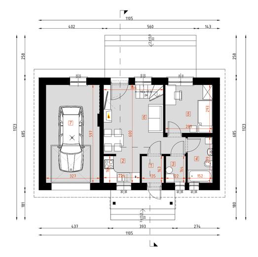 Projekt domu D155 Danusia