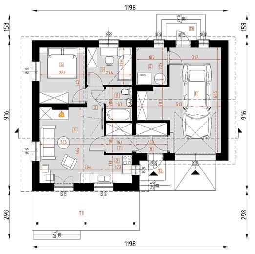 Projekt domu D105 Anita