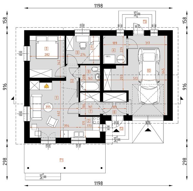 Projekt domu D105 Anita