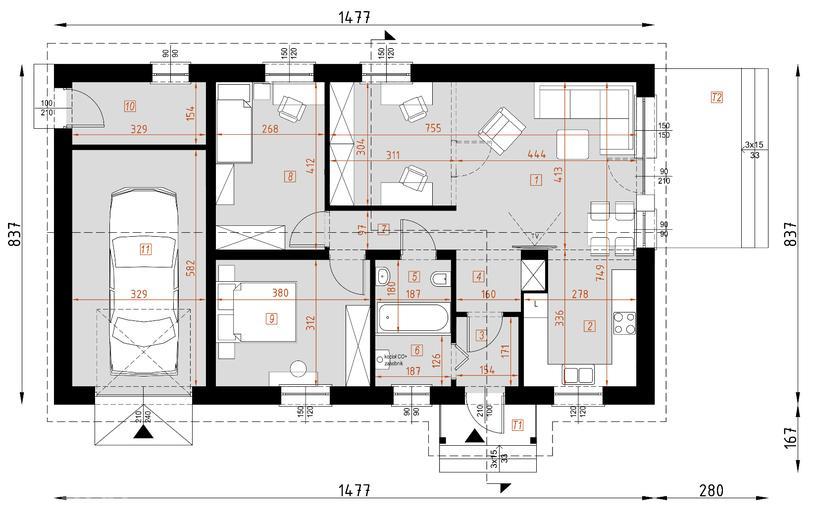 Projekt domu D85  Jarosław