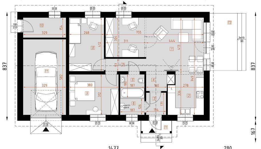 Projekt domu D85  Jarosław