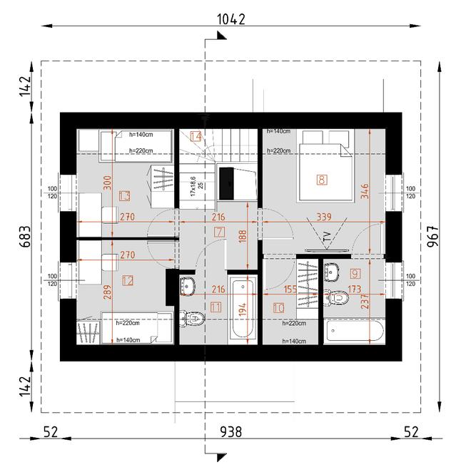 Projekt domu D67 Paulinka z piwnicą