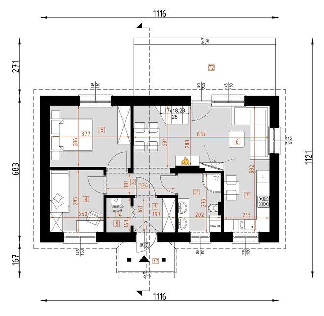 Projekt domu D80 Filip
