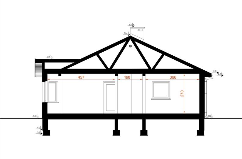 Projekt domu D09  Lucyna wersja drewniana