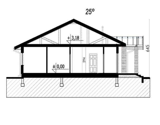 Projekt domu D172 Zbigniew wersja szkieletowa