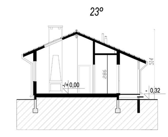Projekt domu D181  Celina wersja drewniana