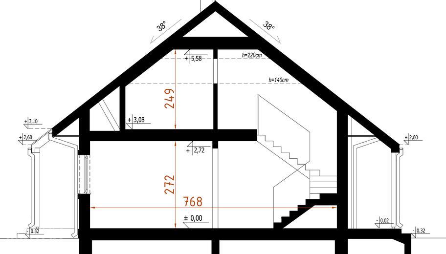 Projekt domu D97  Marcjanna  wersja drewniana