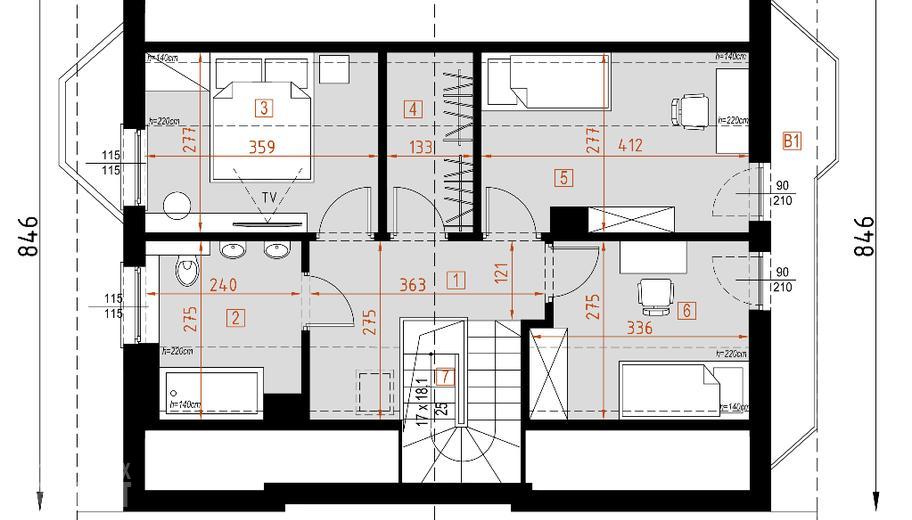 Projekt domu D97  Marcjanna  wersja drewniana