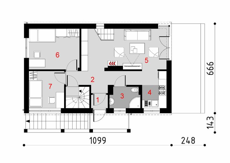 Projekt domu D178A  Piotr A