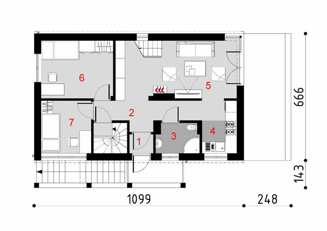 Projekt domu D178A  Piotr A