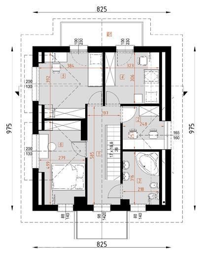 Projekt domu D64  Tomasz  wersja drewniana