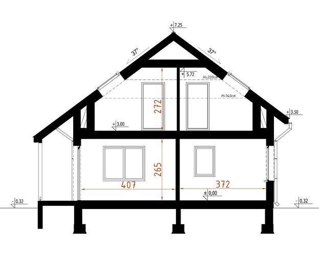 Projekt domu D101 Tobiasz wersja drewniana