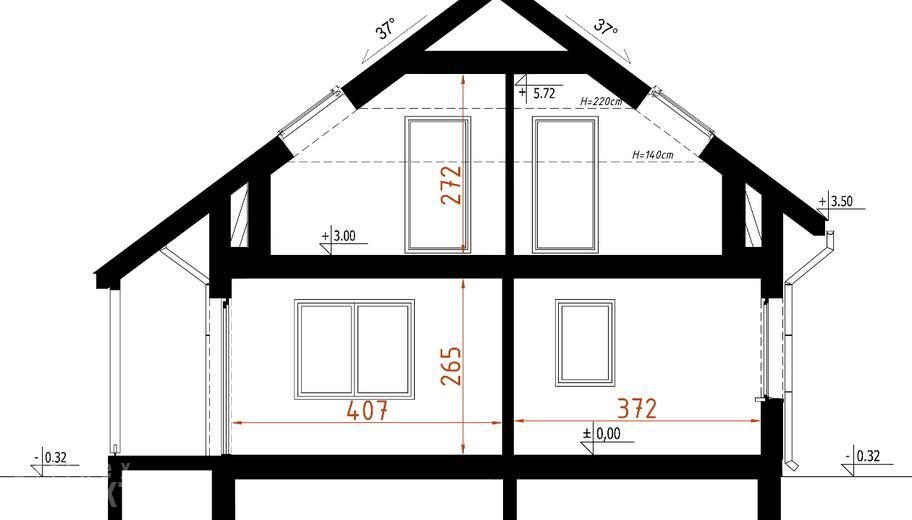 Projekt domu D101 Tobiasz wersja drewniana