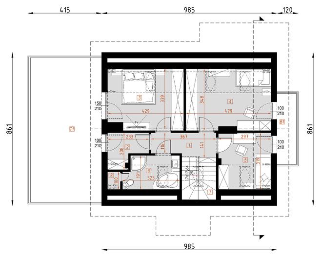 Projekt domu D101 Tobiasz wersja drewniana