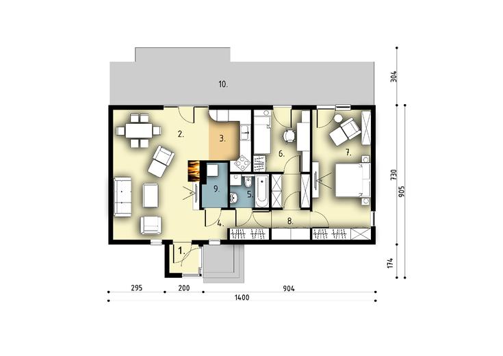 Projekt domu D193 Dom Prosty