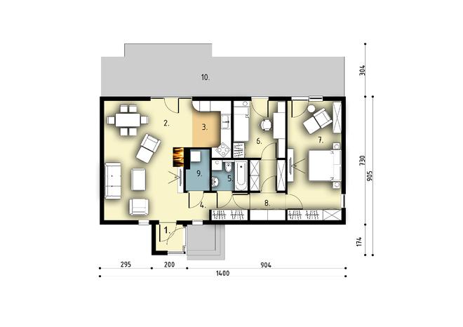 Projekt domu D193 Dom Prosty