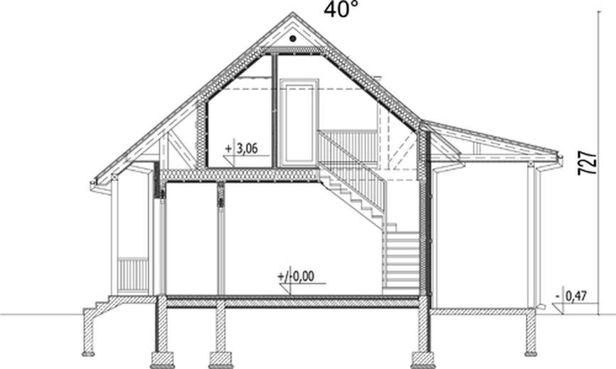 Projekt domu D199  Paula wersja drewniana