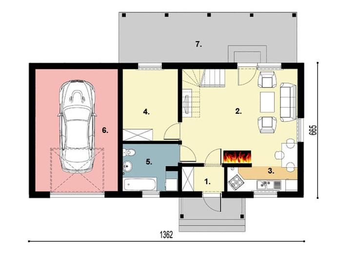 Projekt domu D199 Paula wersja drewniana