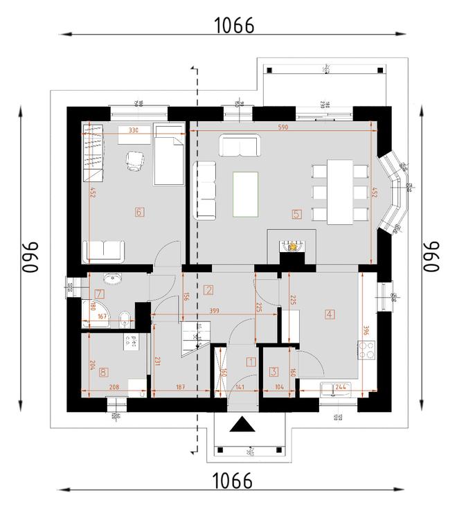 Projekt domu D03   Eluńka