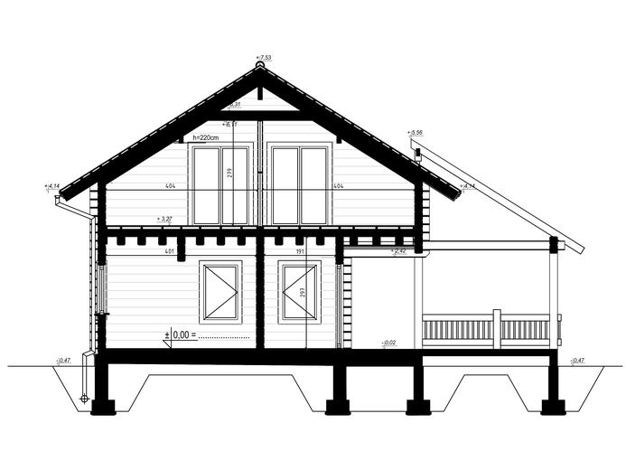 Projekt domu D53 dom letniskowy