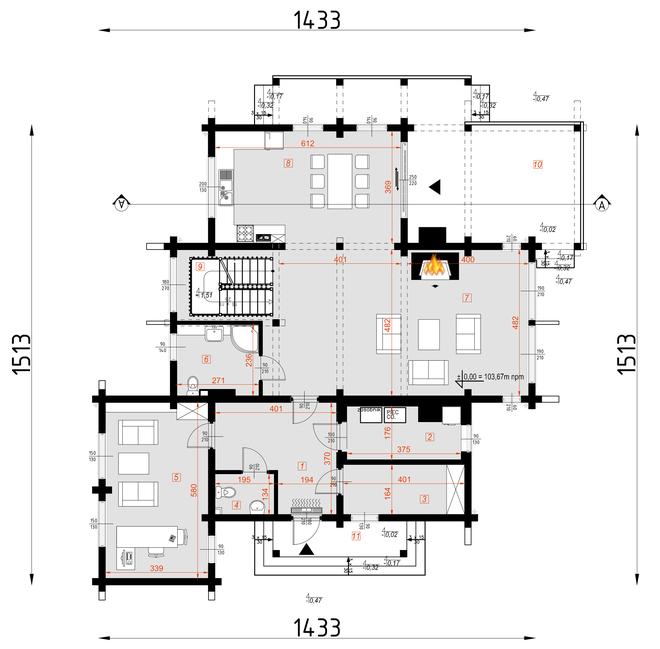 Projekt domu D53 dom letniskowy