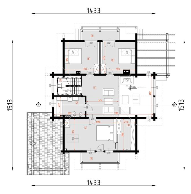 Projekt domu D53 dom letniskowy