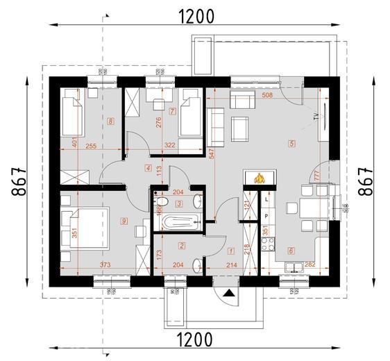 Projekt domu D19B  KAROL B