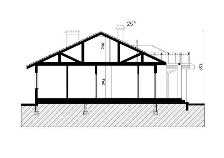 Projekt domu D172  Zbigniew z garażem wersja drewniana