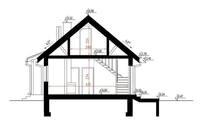 Projekt domu D67 Paulinka wersja drewniana I