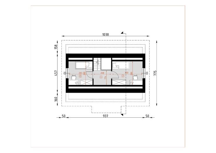 Projekt domu D67 Paulinka wersja drewniana I