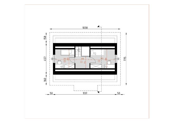 Projekt domu D67 Paulinka wersja drewniana I