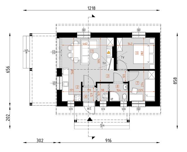 Projekt domu D103A Lidia A
