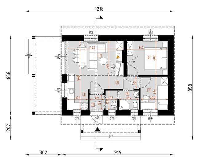 Projekt domu D103A Lidia A