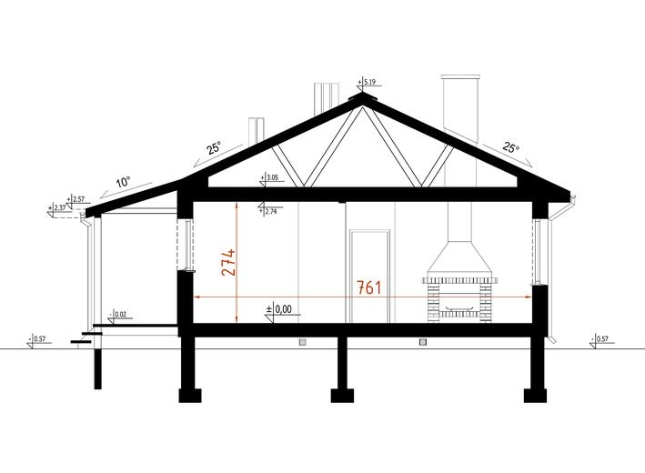Projekt domu D49 Maurycy wersja drewniana