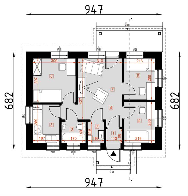 Projekt domu D20 Kazimierz