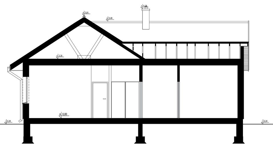 Projekt domu D104 Marika wersja drewniana