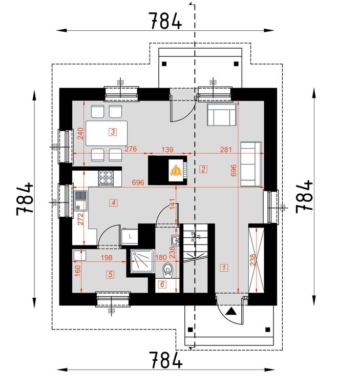 Projekt domu D21 Piotruś