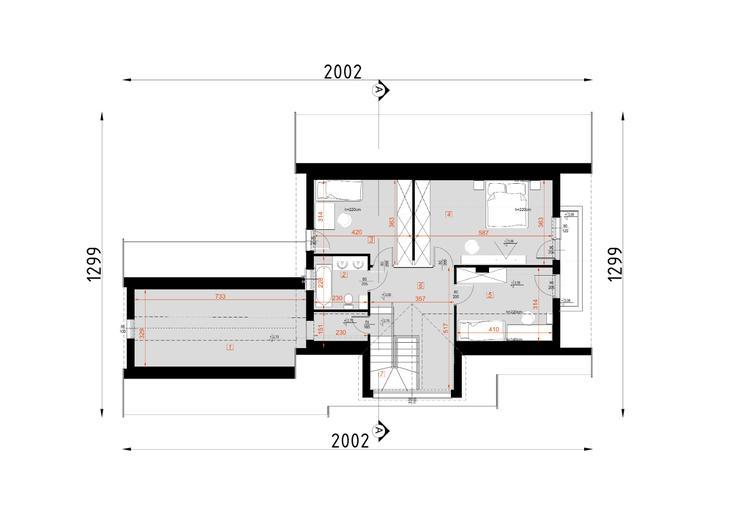 Projekt domu D34A   wersja drewniana