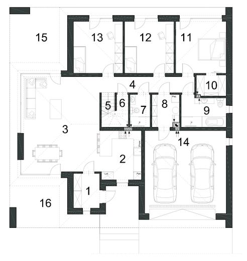 Projekt domu EG-87 wariant I