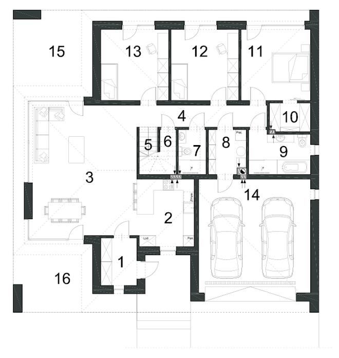 Projekt domu EG-87 wariant I