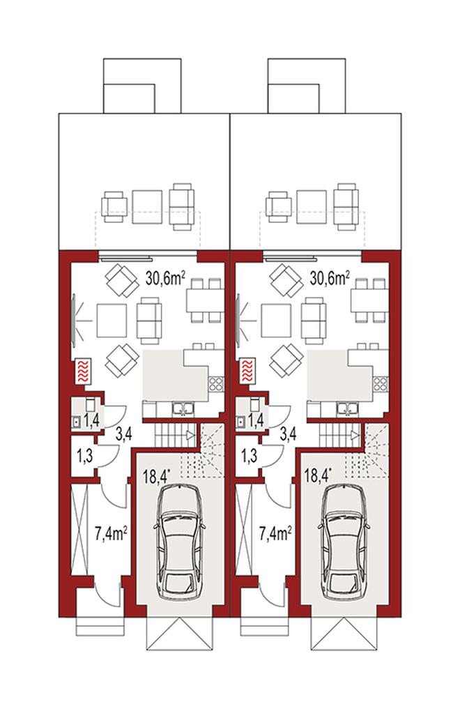 Diana 2 dwurodzinny (jednorodzinny dwulokalowy)