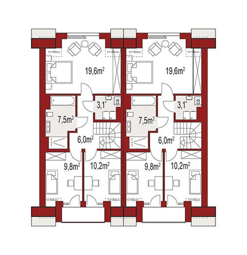 Diana 2 dwurodzinny (jednorodzinny dwulokalowy)