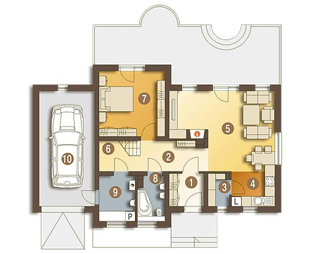 Abigail z garażem 1-st. [A]