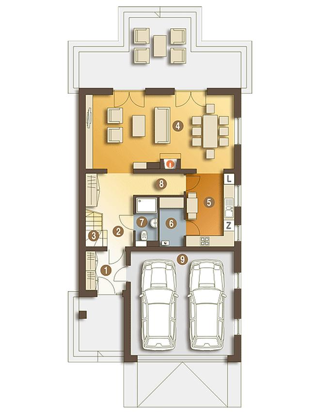 Adam II z garażem 2-st. [A]