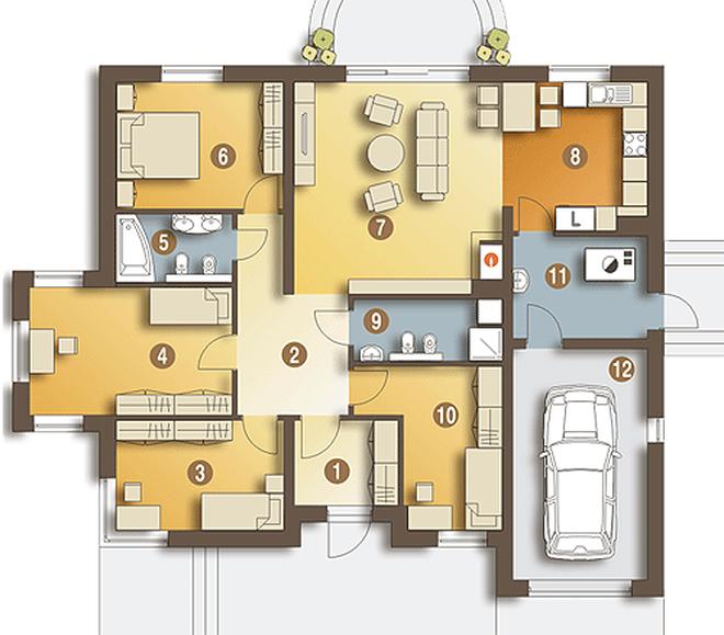 Bączek z garażem 1-st. [A]