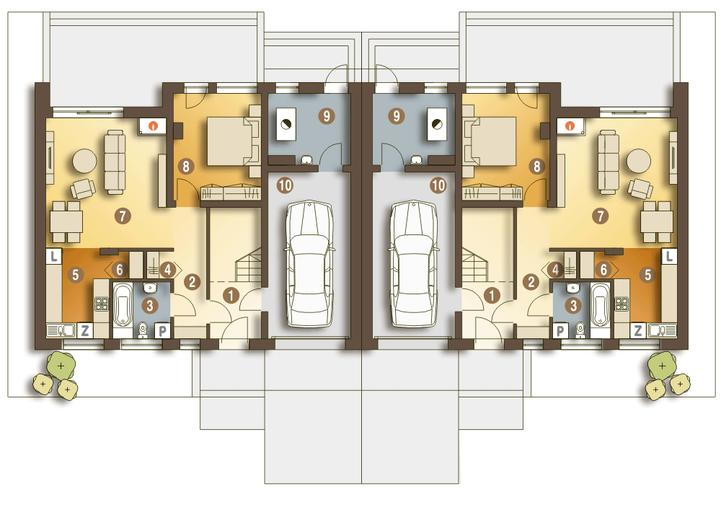 Bernikla z garażem 2-st. [A-BL1]