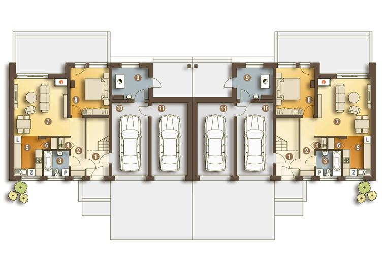 Bernikla z garażem 2-st. [A1-BL1]
