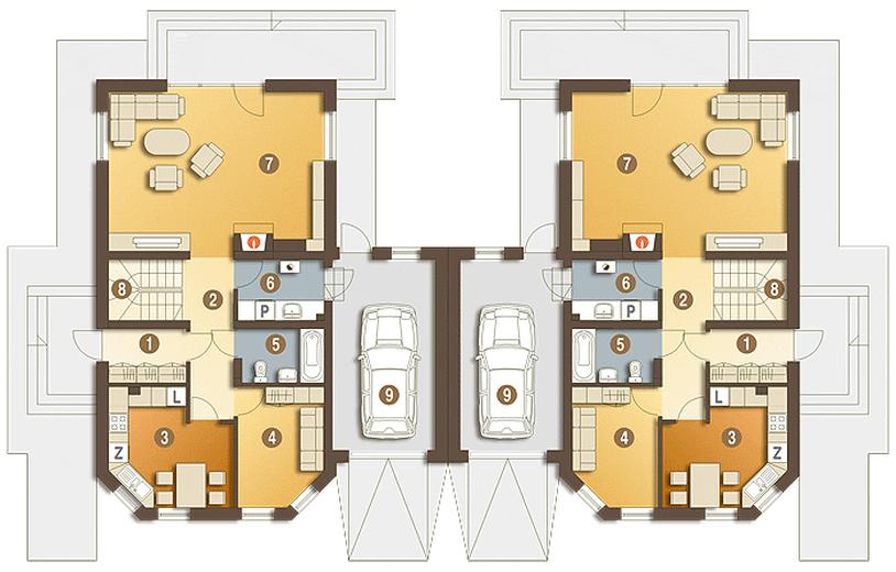 Bolek z garażem 1-st. [A-BL]